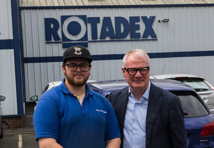 Apprentice Daniel Harte with Mayor Richard Parker