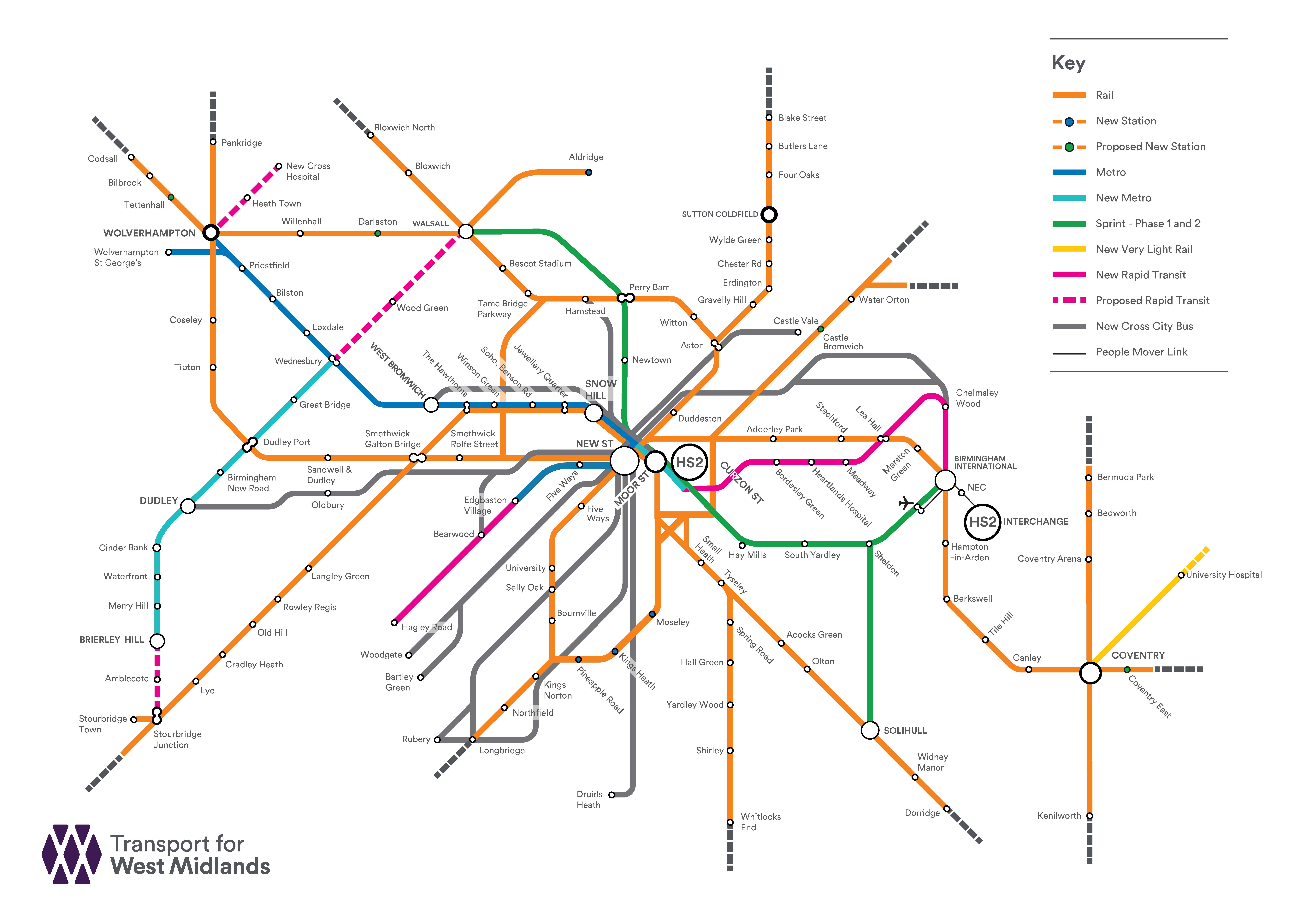 TfWM transport improvements map