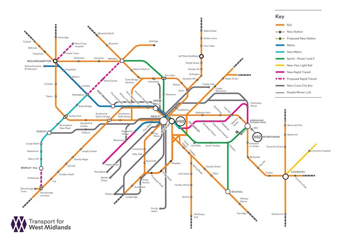TfWM transport improvements map
