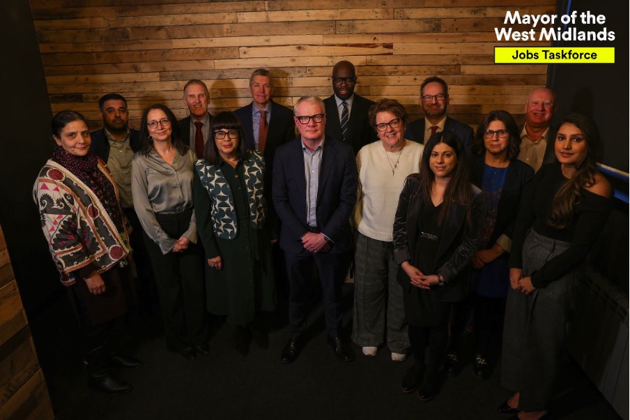 Richard Parker, Mayor of the West Midlands with his Jobs Taskforce